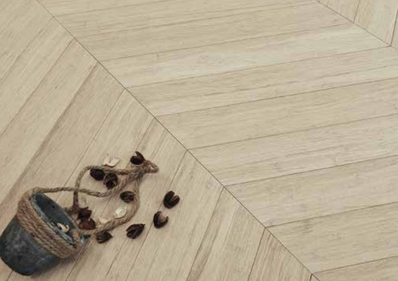 Officine Parquet - Bamboo Spina Sbiancato Neve